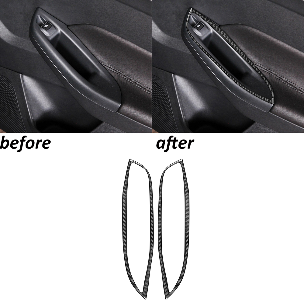 Real Carbon Fiber Interior Rear Window Lift Switch Trim For Ford Focus 2012-2018