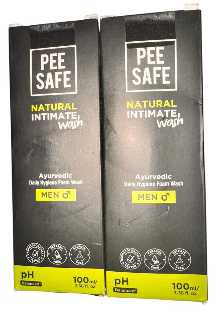Pee Safe Natural Intimate Wash For Men 100% Ayurvedic Daily Hygiene Wash x 2