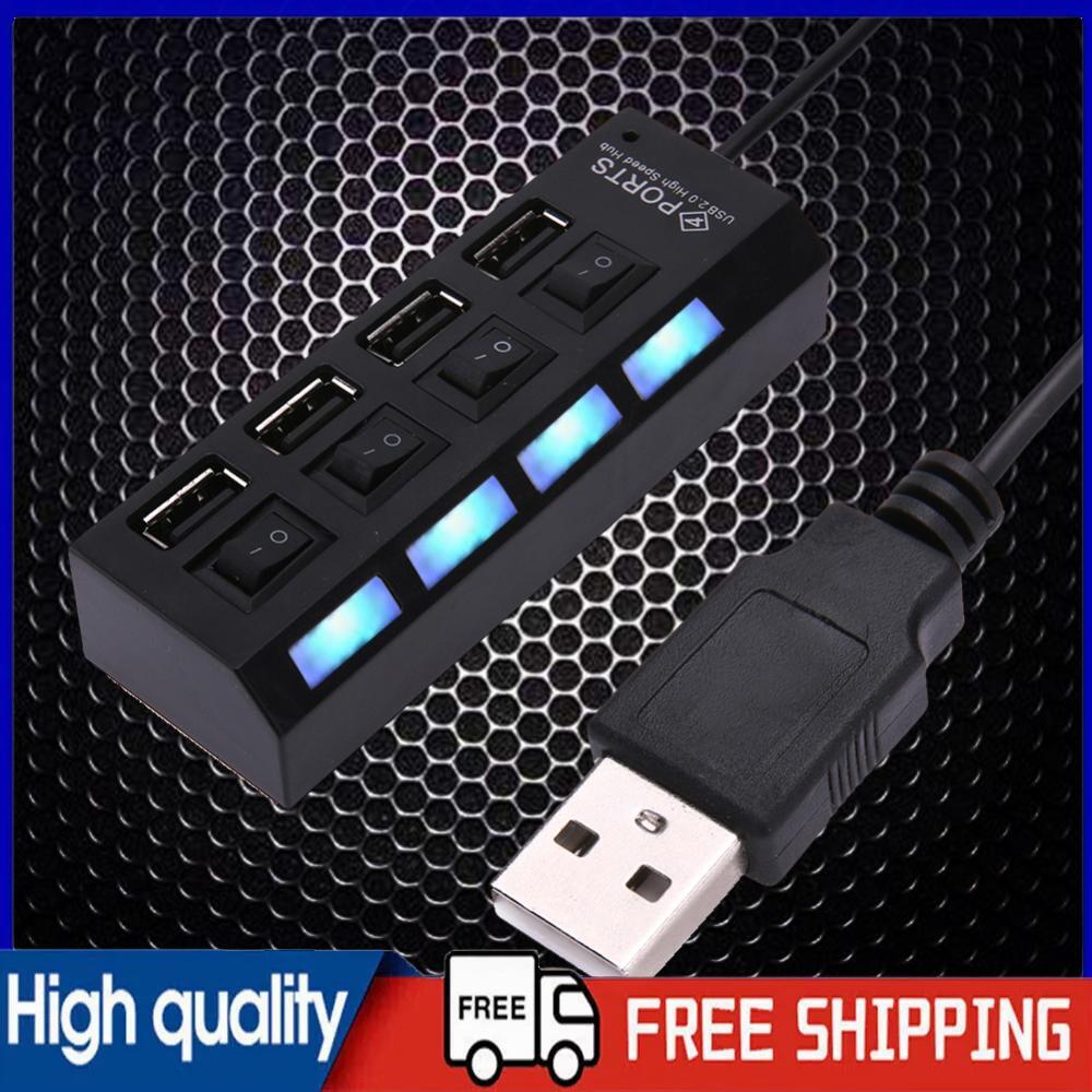 4-Port USB Charging Station with Fast Charge, Indicators & Switches  