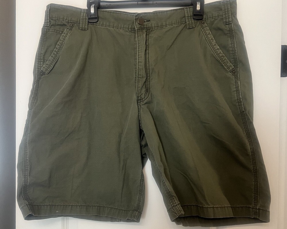 Carhartt Relaxed Fit Shorts Men’s Size 40 Olive Green Canvas With Pockets
