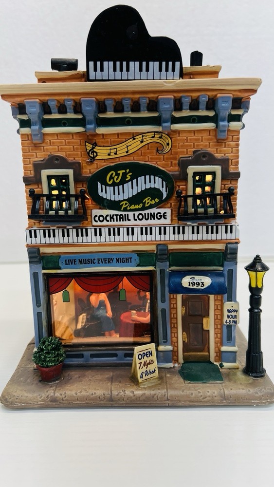 Lemax Village Collection “CJ's Piano Bar & Cocktail Lounge” Retired RARE & NEW