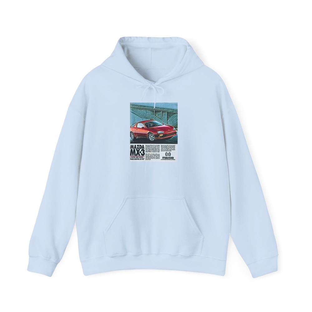 Mazda MX-3 Graphic Print Car Art Crewneck Unisex Heavy Blend™ Hooded Sweatshirt