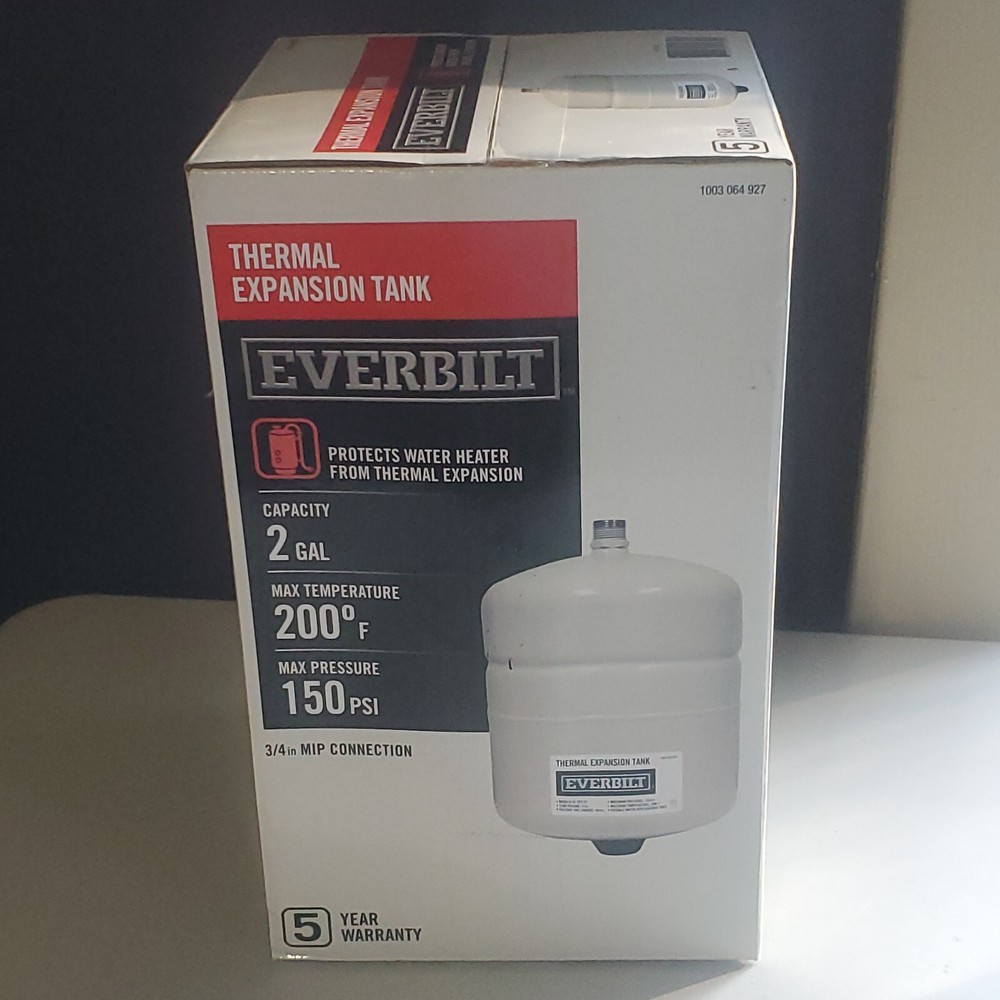 Everbilt 2 Gallon Thermal Expansion Tank New And Factory Sealed Free & Fast Ship