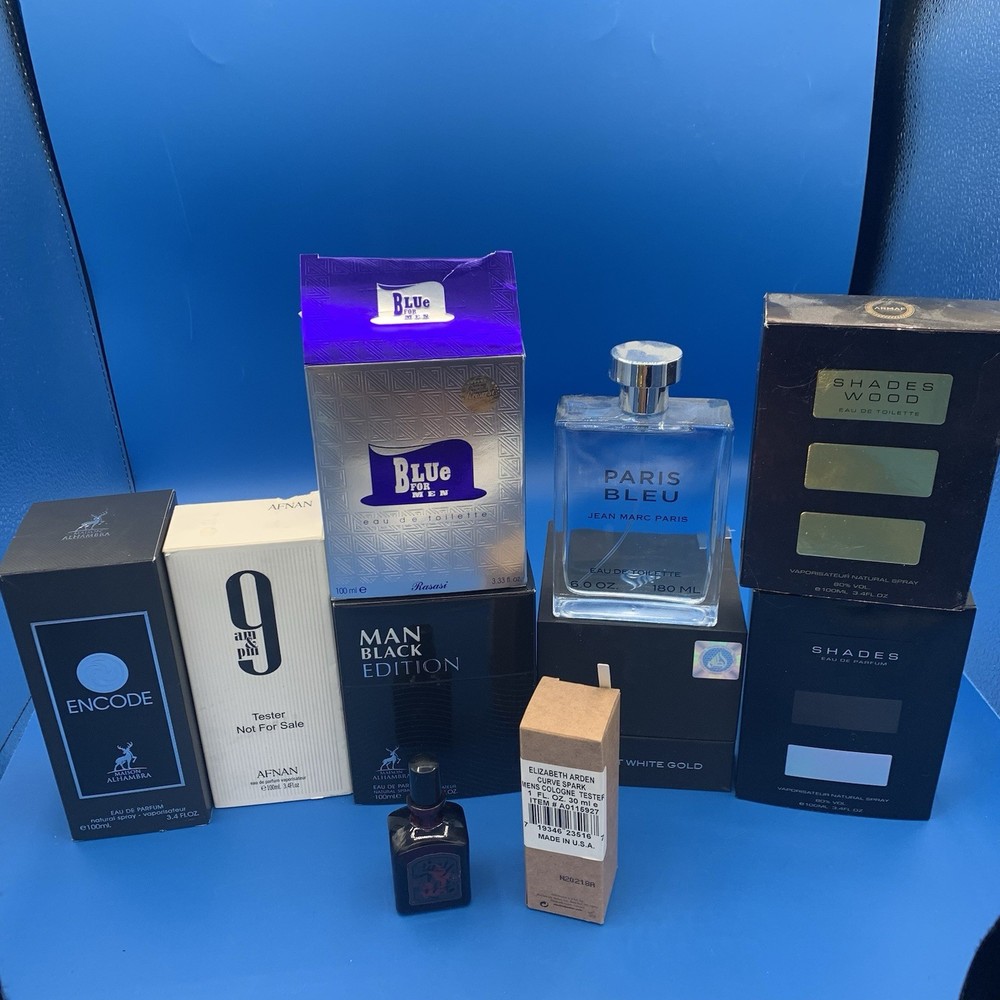 COLOGNE LOT OF 10 Armaf, Lattafa, Rasasi, Afnan, Maison Alhambra And More