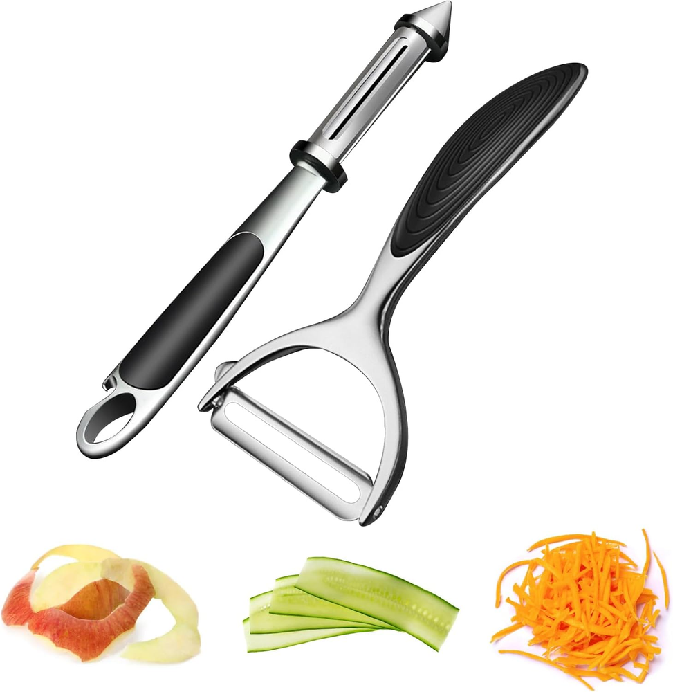 Vegetable Peeler for Kitchen, Potato Peelers, Y and I Shaped Swivel Stainless St