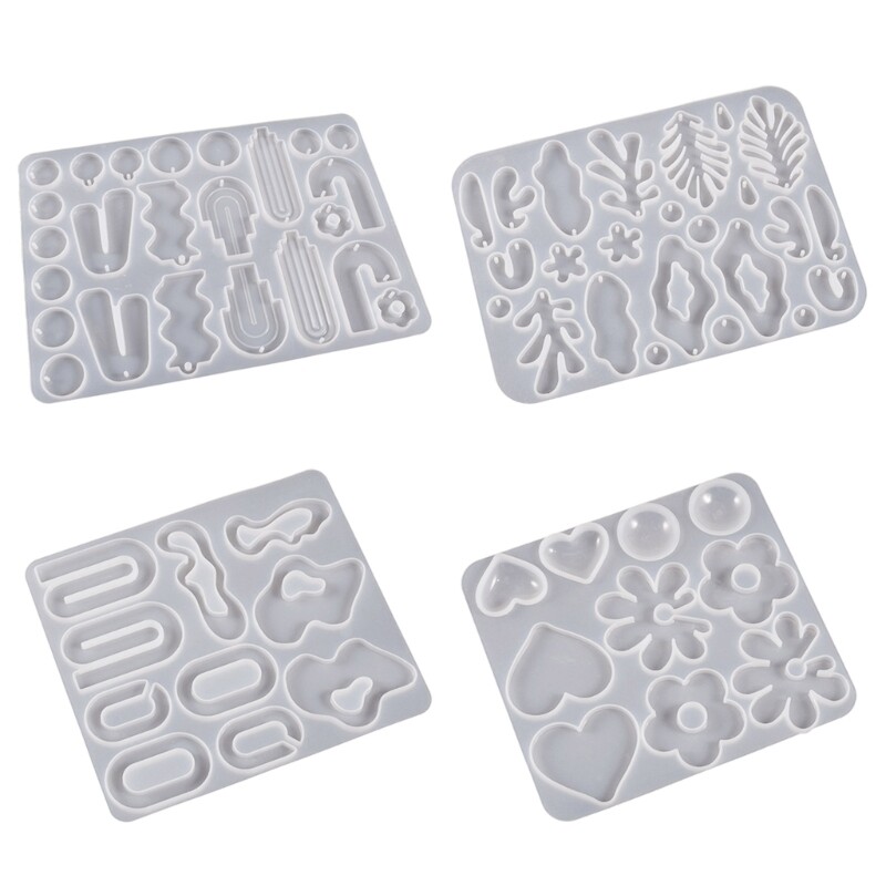 DIY Resin Silicone Mold for Earrings Keychains - Multiple Jewelry Crafting Styles