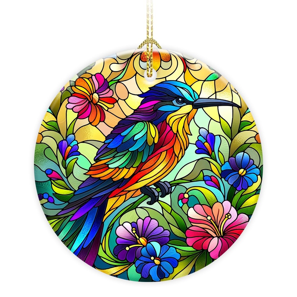 Christmas Ornaments 2024,Ceramic Bird Ornament,Hummingbird Christmas Hanging ...