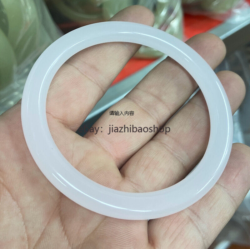 beautiful white jade jadeite Women's Gemstone Bangle Bracelet 56-64mm *