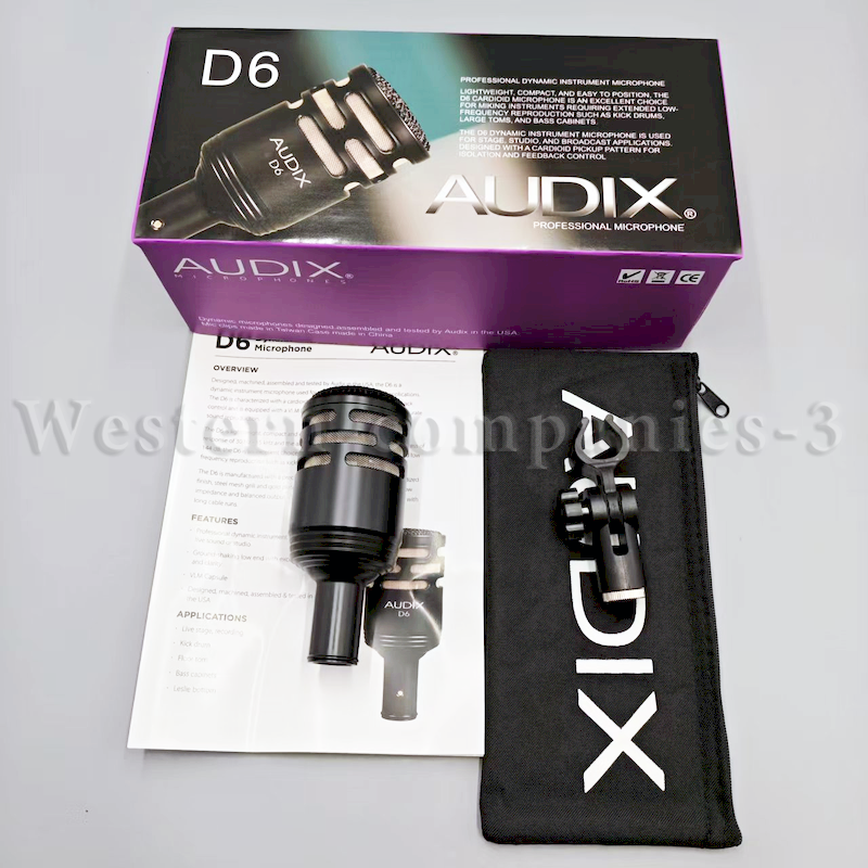 Audix D6 Professional Dynamic Kick Drum Microphone for Stage Broadcast US STOCK