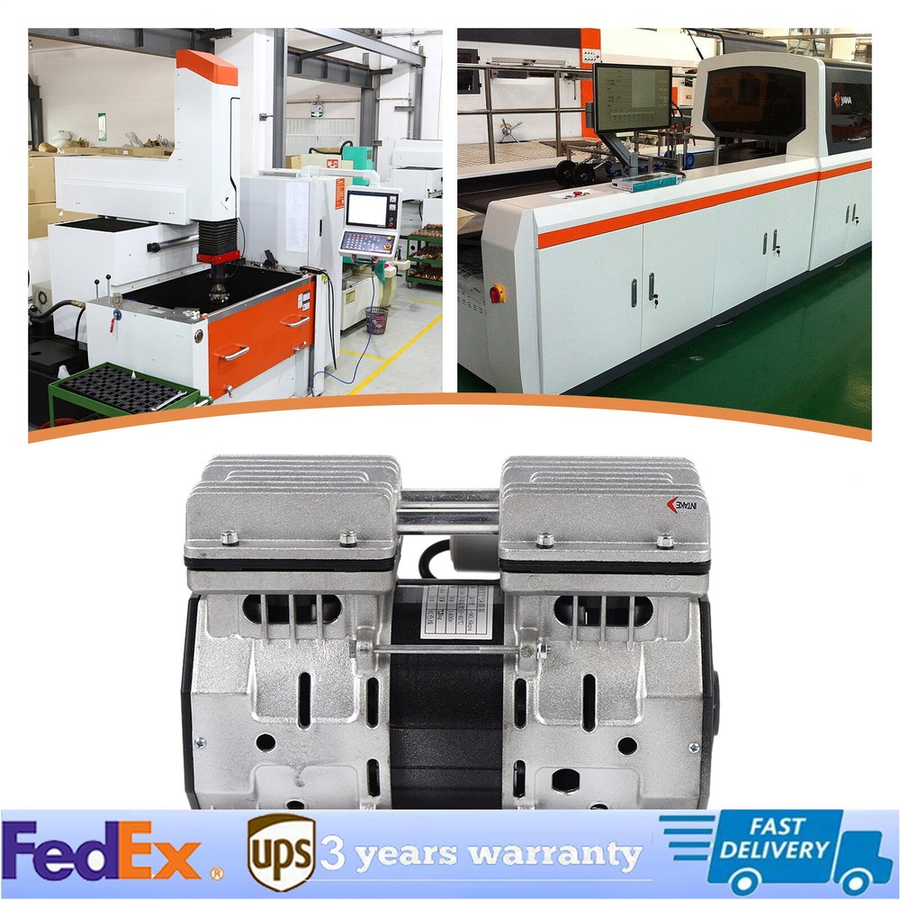 Oil-free Vacuum Pump Cylinder Air Vacuum Pump Piston Compressor Pump 100L /Min