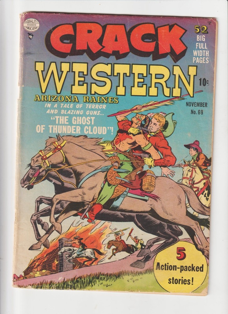 CRACK WESTERN COMIC GOLDEN AGE 69 QUALITY COMIC 1949 REED CRANDELL