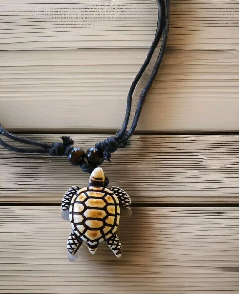 Tribal Turtle Resin Adjustable Necklace