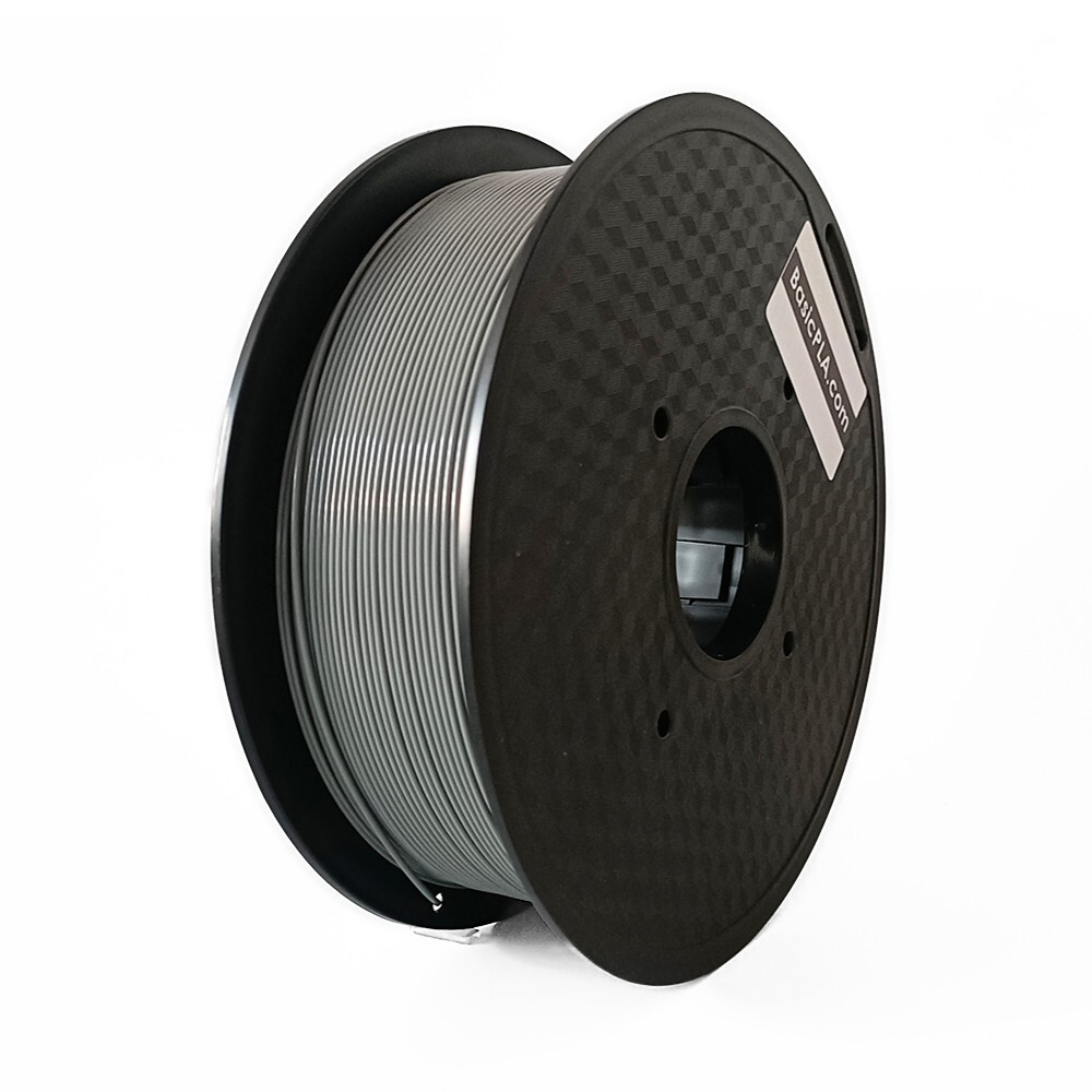 BasicFilaments 3D Printer PLA Filament 1.75mm 1KG/2.2LB [GREY COLOR]