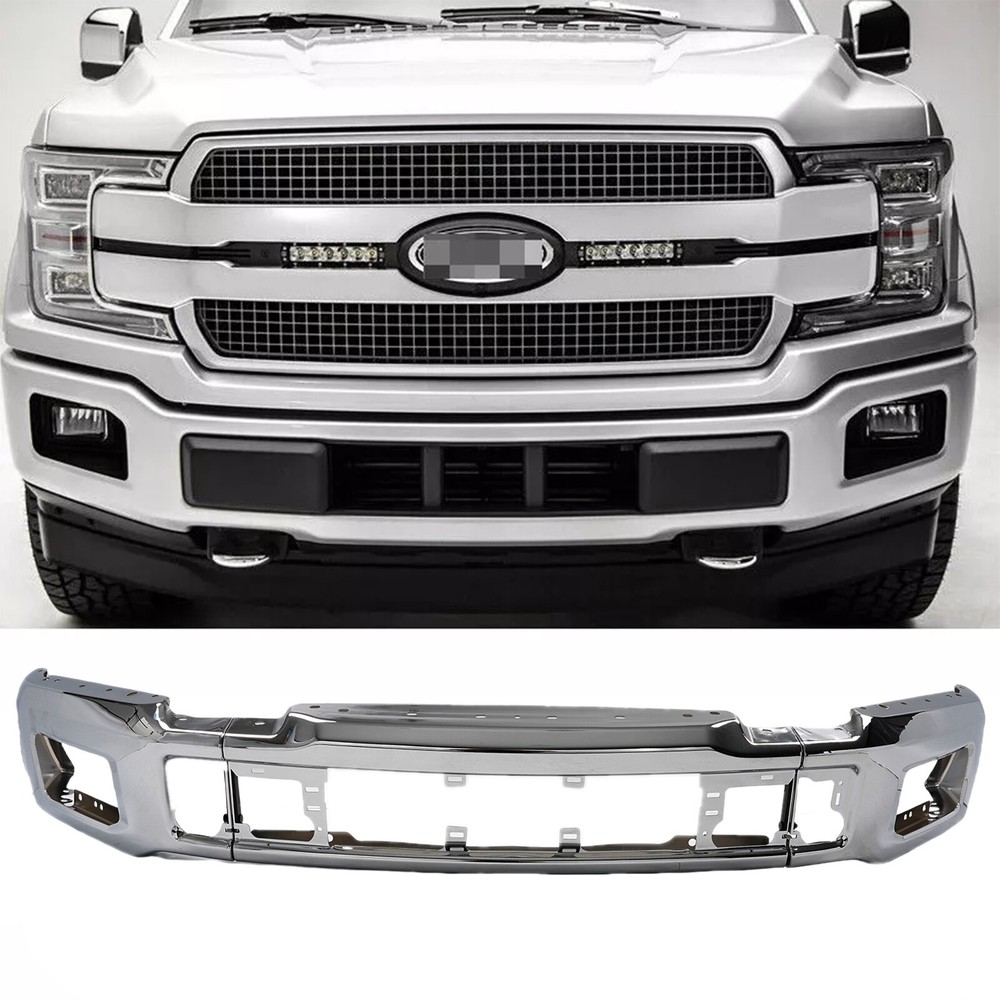 For 2018-2020 Ford F150 Pickup Truck Front Bumper Face Bar w/ Fog Lights Holes