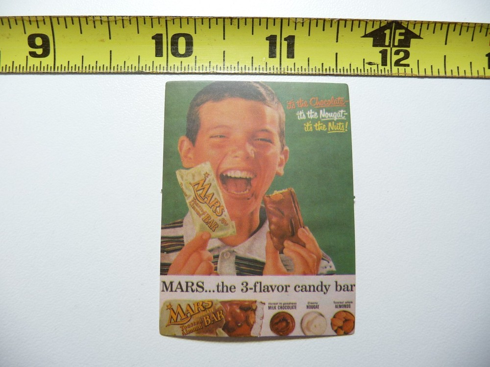 FUN OLD AD ADVERTISEMENT CANDY BARS DECAL STICKER FOOD