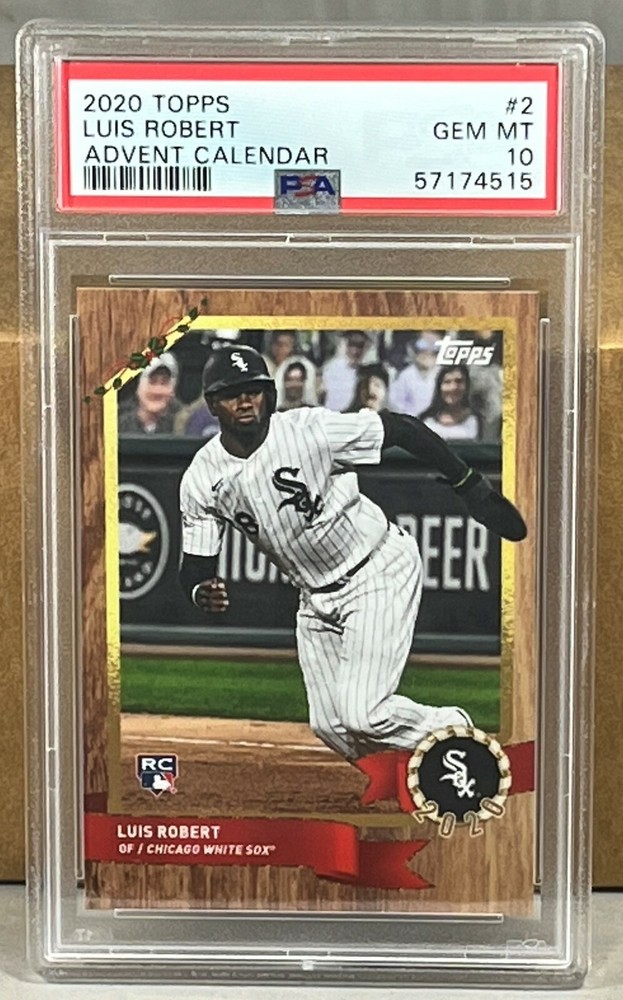 2020 TOPPS ADVENT CALENDAR #2 LUIS ROBERT PSA 10 GEM MINT WHITE SOX ROOKIE
