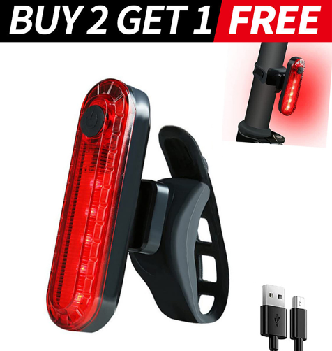 LED Bike Tail Light USB Rechargeable 4 Modes Bicycle Rear Cycling Warning Light
