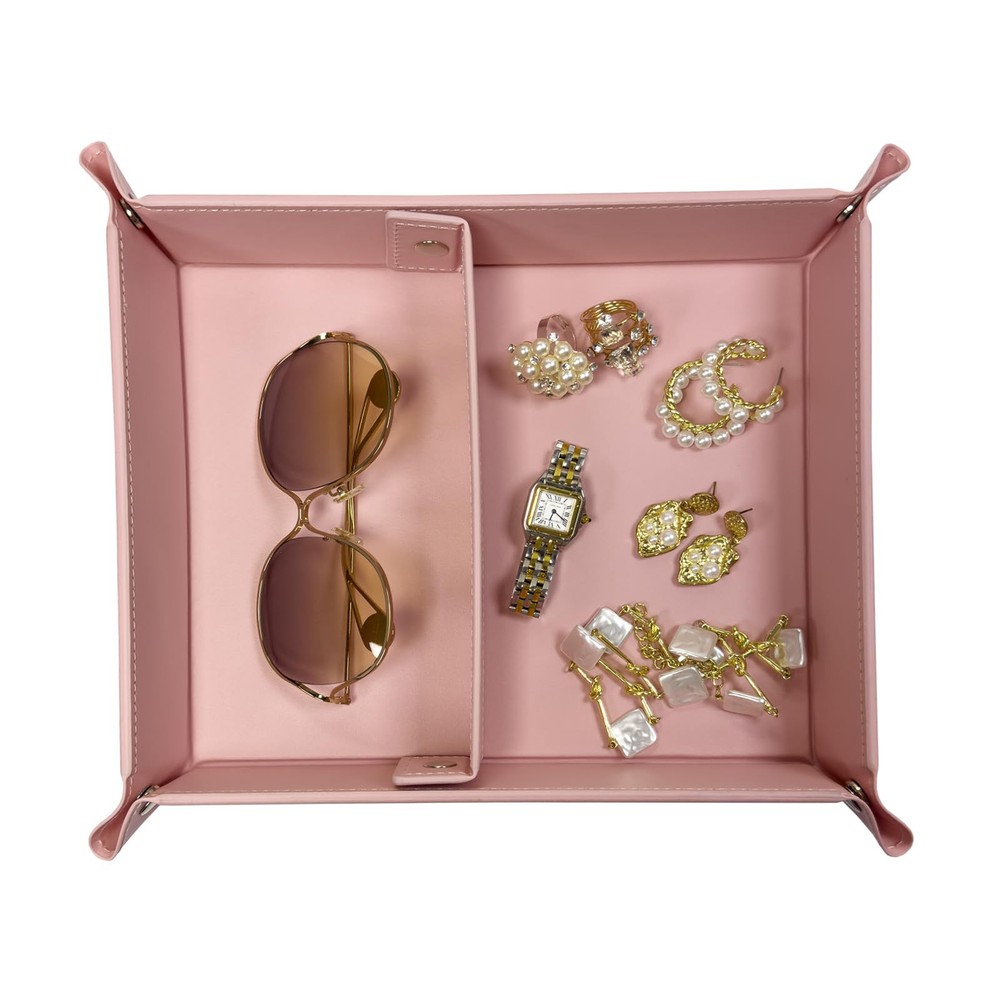 UnionBasic Medium Valet Tray 9.5x7.9x2 Inches in Candy Pink