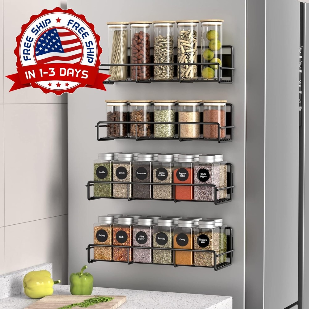 Estante Para Especias De 4 Niveles, Estantes De Almacenamiento Para El Hogar NEW