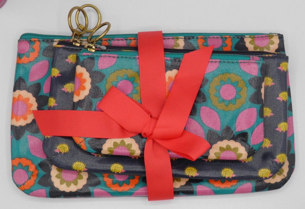 Fossil Laguna Floral Hedgehog 3-Piece Wallet Keychain Coin Purse Set