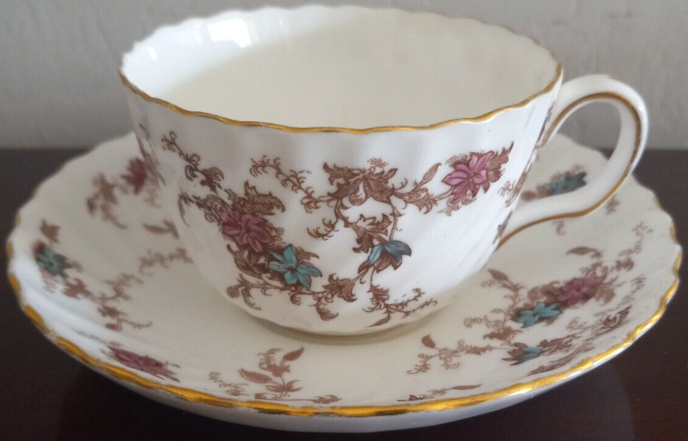 Minton Ancestral Bone China Teacup & Saucer Set England