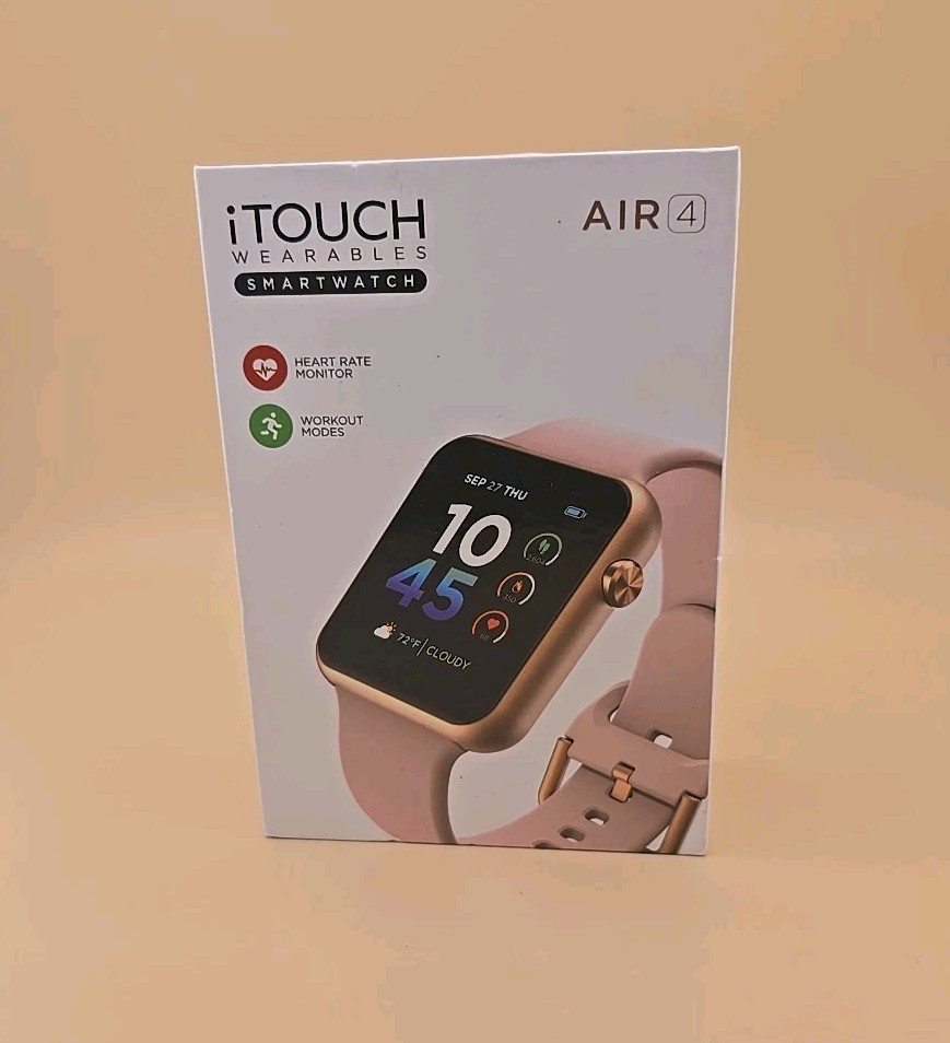 iTouch Wearables Air 4 Health Fitness Smartwatch - Rose Gold/Blush