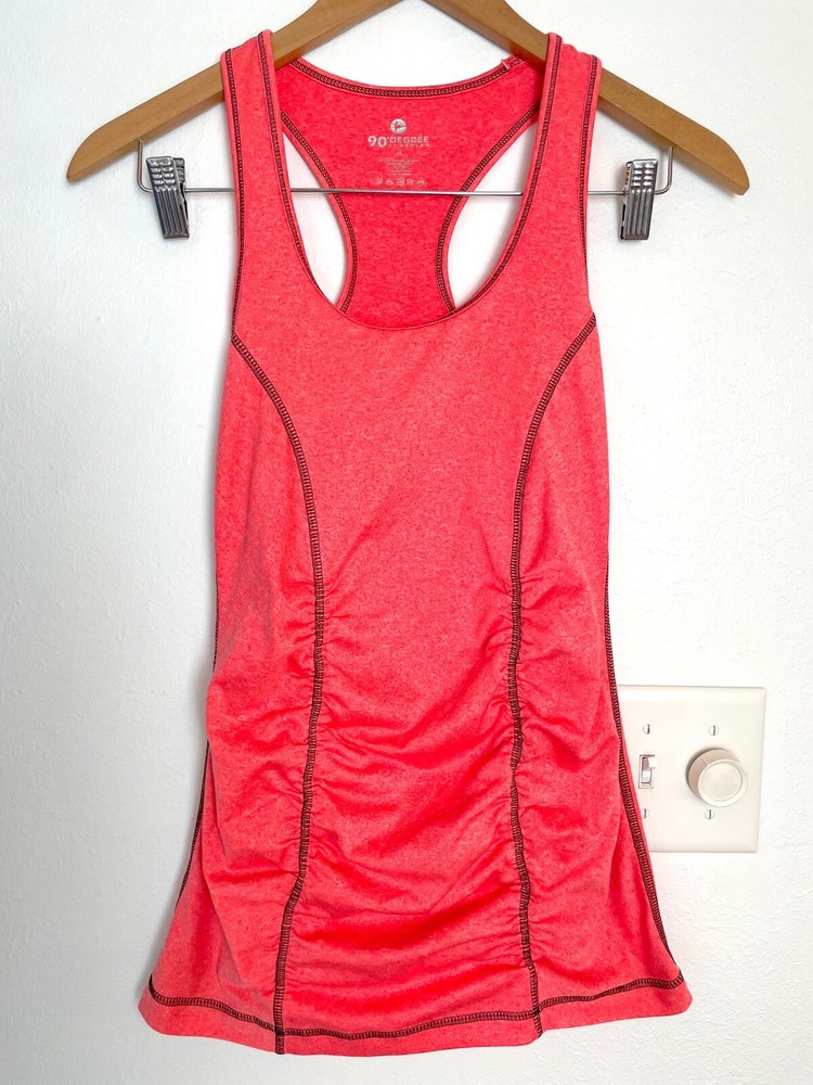 90 Degree by Reflex Top Women's XS Fitness Running Yoga Tank Top Cinched