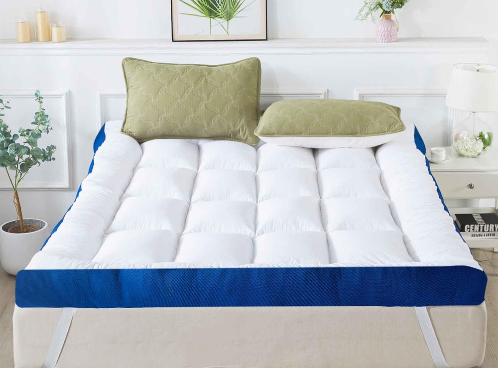 5 Inch Memory Foam Queen Mattress Topper 100% Cotton Top, Filled with Breatha...