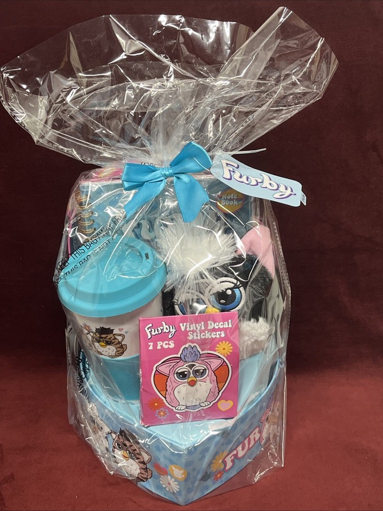 2024 Retro Furby Plush Limited Edition Valentines Day Gift Basket-image