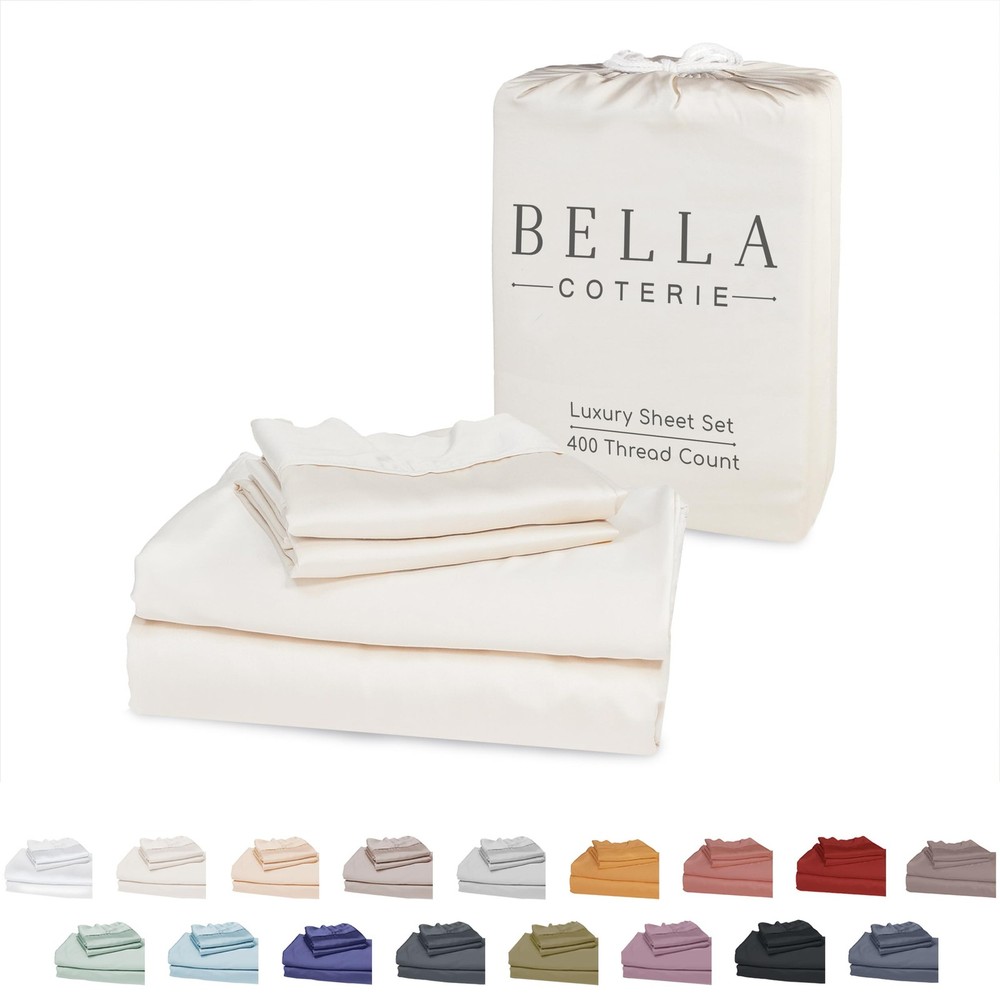 Bella Coterie Organic Bamboo Viscose King Sheet Set – Soft Luxury Bedding
