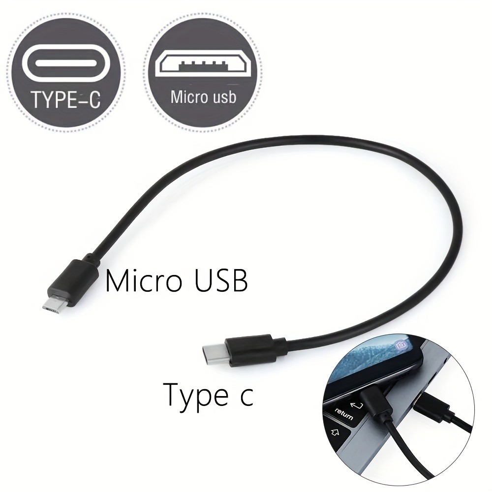 USB C to Micro USB Cable for Fast Charging & Data Sync with HDD and Smartphones