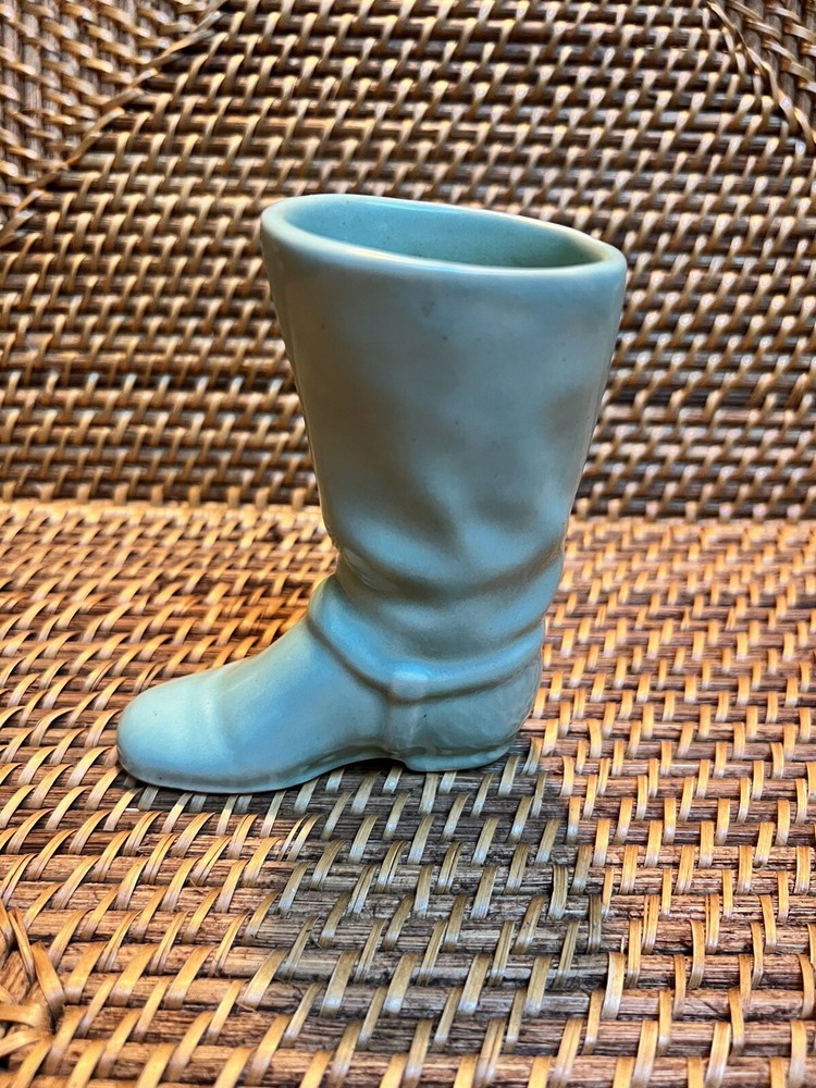 Nelson McCoy Style Planter Boot Aqua 4.5” Tall, Unmarked