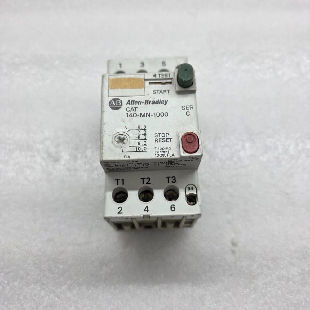 ALLEN BRADLEY CAT 140-MN-1000 MOTOR STARTER 6.3-10.0 A