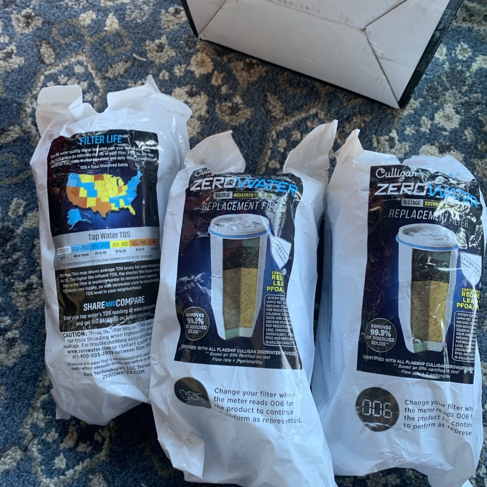 Culligan Official Replacement Filter - 5-Stage 0 TDS Filter Replacement 3 Pack