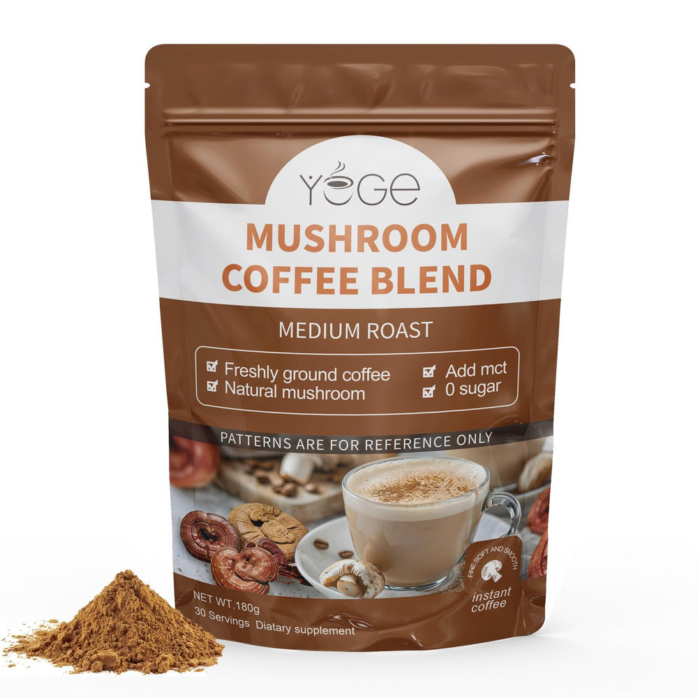 Organic Mushroom Coffee Blend with Cordyceps Reishi Shitake King Trumpet