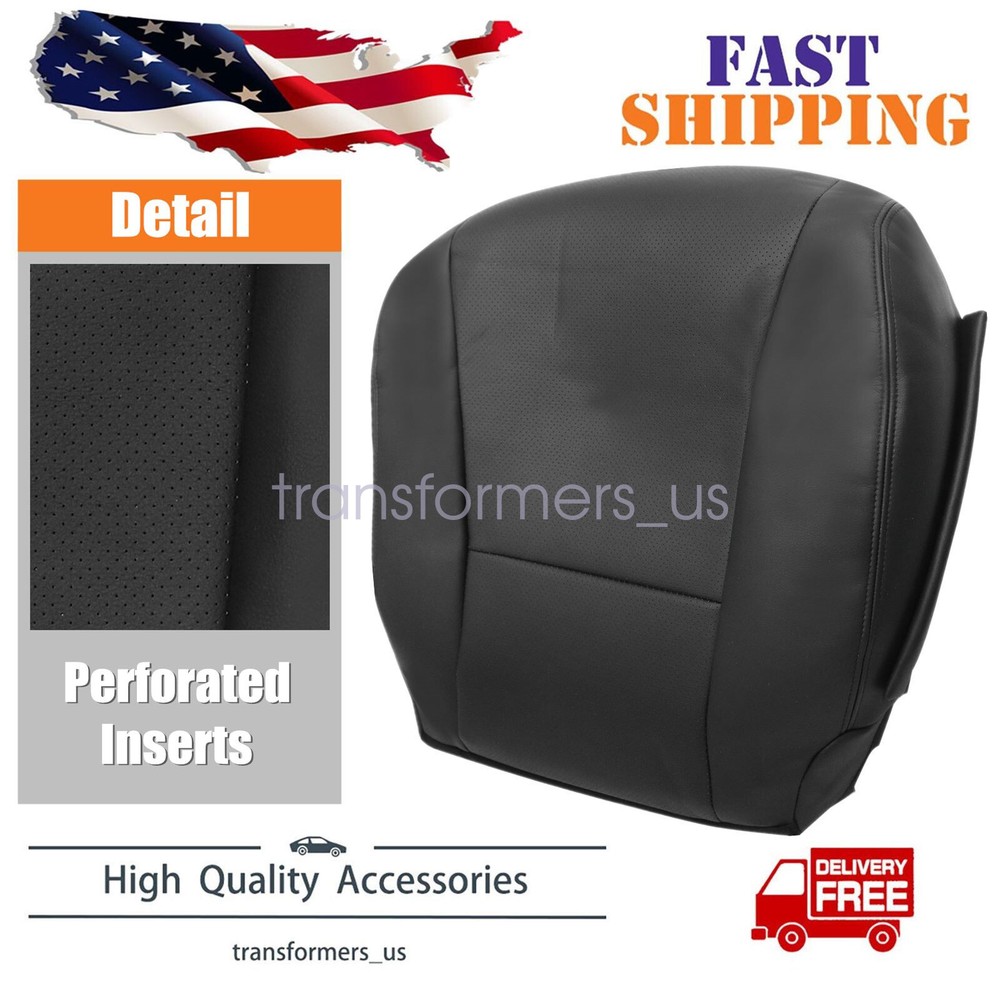 2007-2012 Lexus LS460 Black Left Side Perforated Leather Seat Bottom Cover