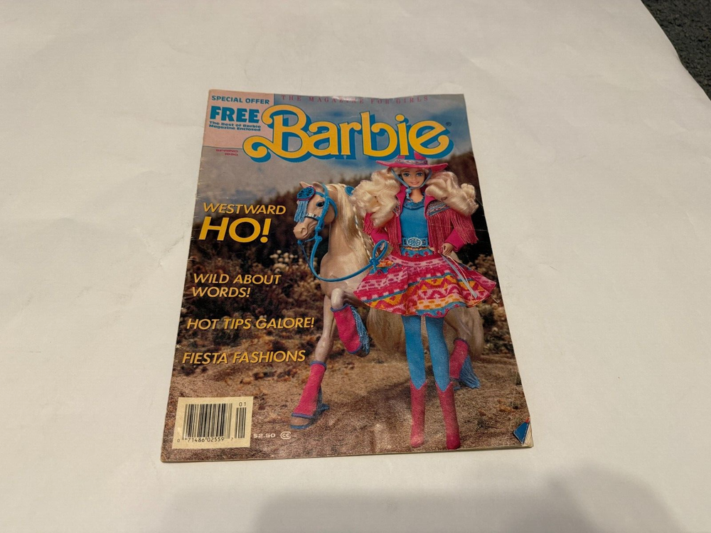 Vintage Barbie Magazine For Girls Spring 1990 complete with poster