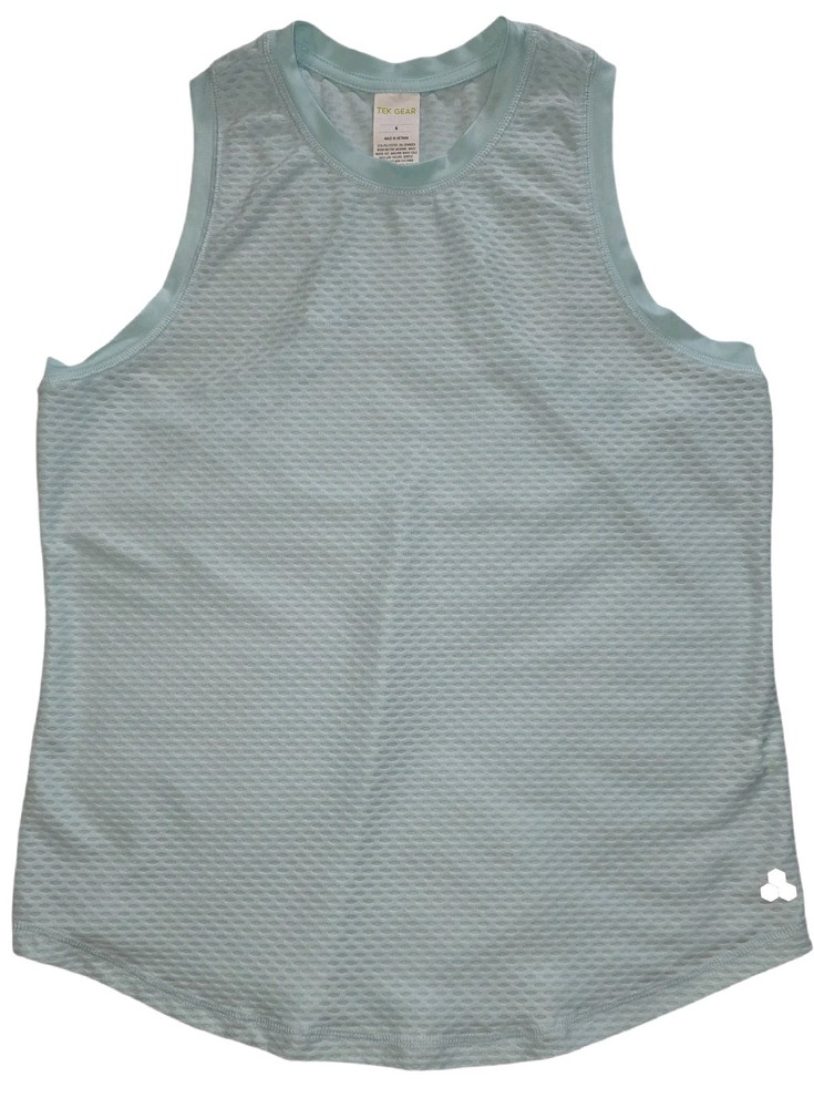 Tek Gear Light Teal Athletic Semi-sheer Tank Top Women's Size S