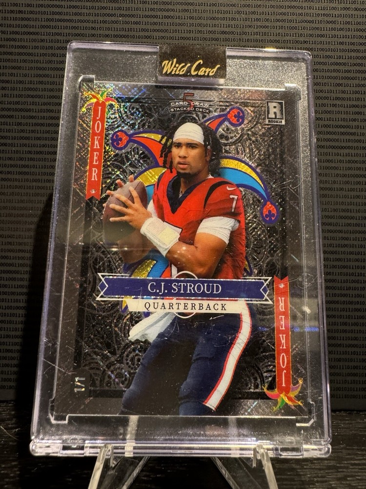 2023 Wild Card 5 Card Draw Stacked Deck - CJ STROUD - 1/1 Rookie Black Joker