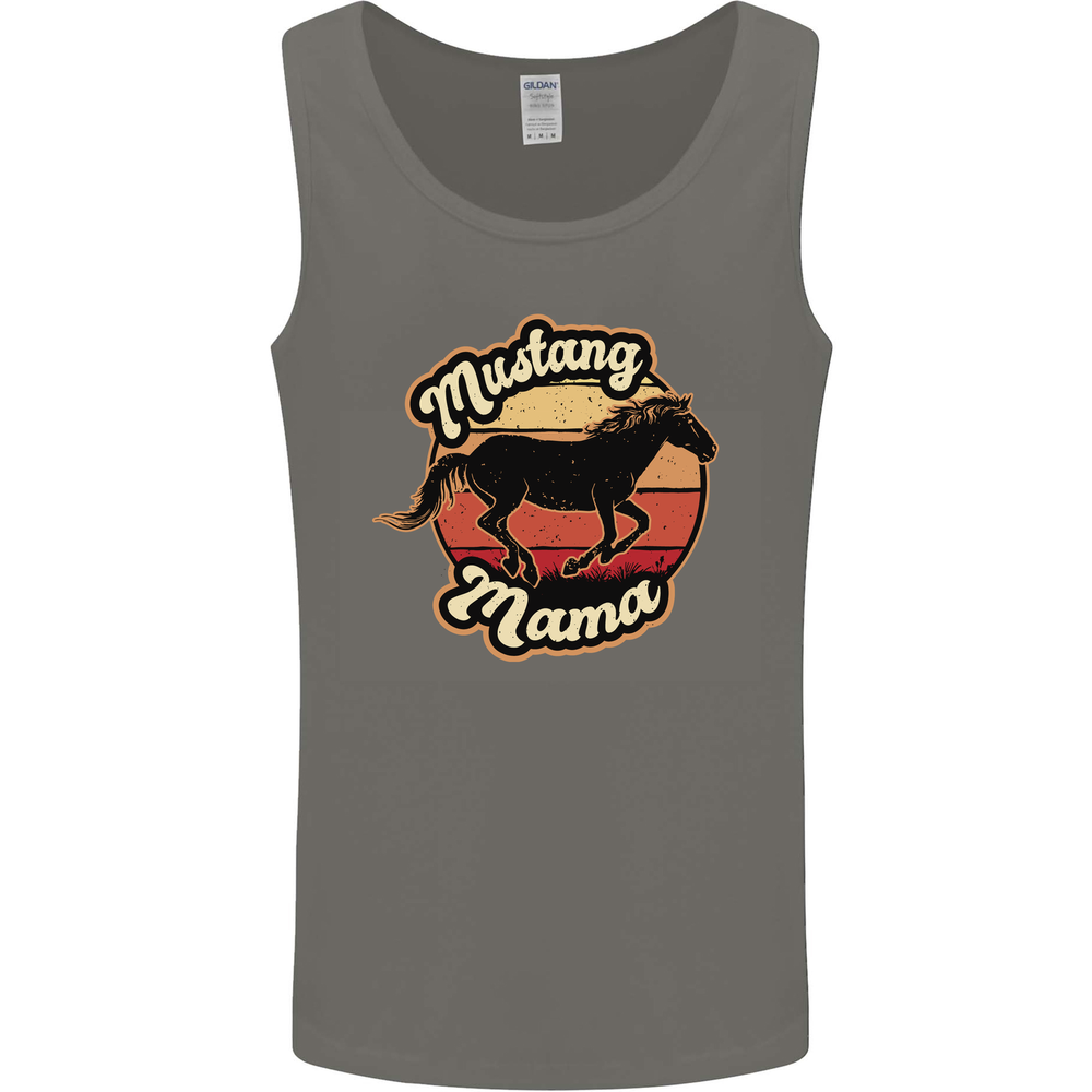 Mustang Mama Equestrian Horse Mens Vest Tank Top