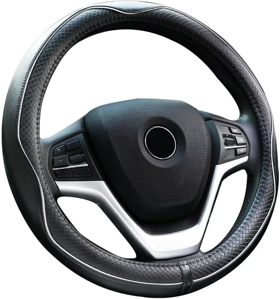 Microfiber Leather Steering Wheel Cover Anti-Slip Matte Finish Auto Car Whe