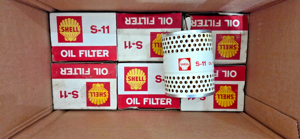 Shell S-11 Oil Filter Vintage New Old Stock Lot of 6 & 1 Loose Total 7 Filters