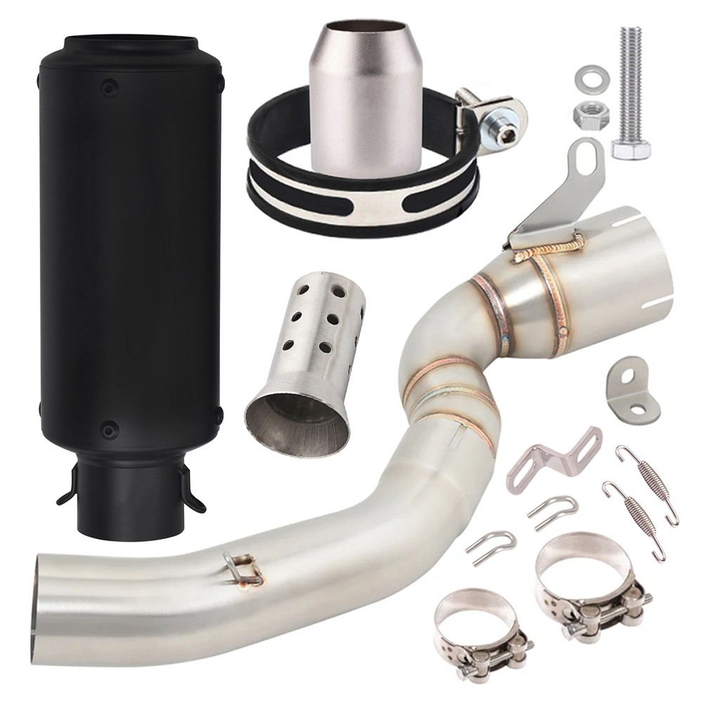 Black Muffler Exhaust Link Pipe Modified Slip for DUKE 200 2020 -2023 NEW