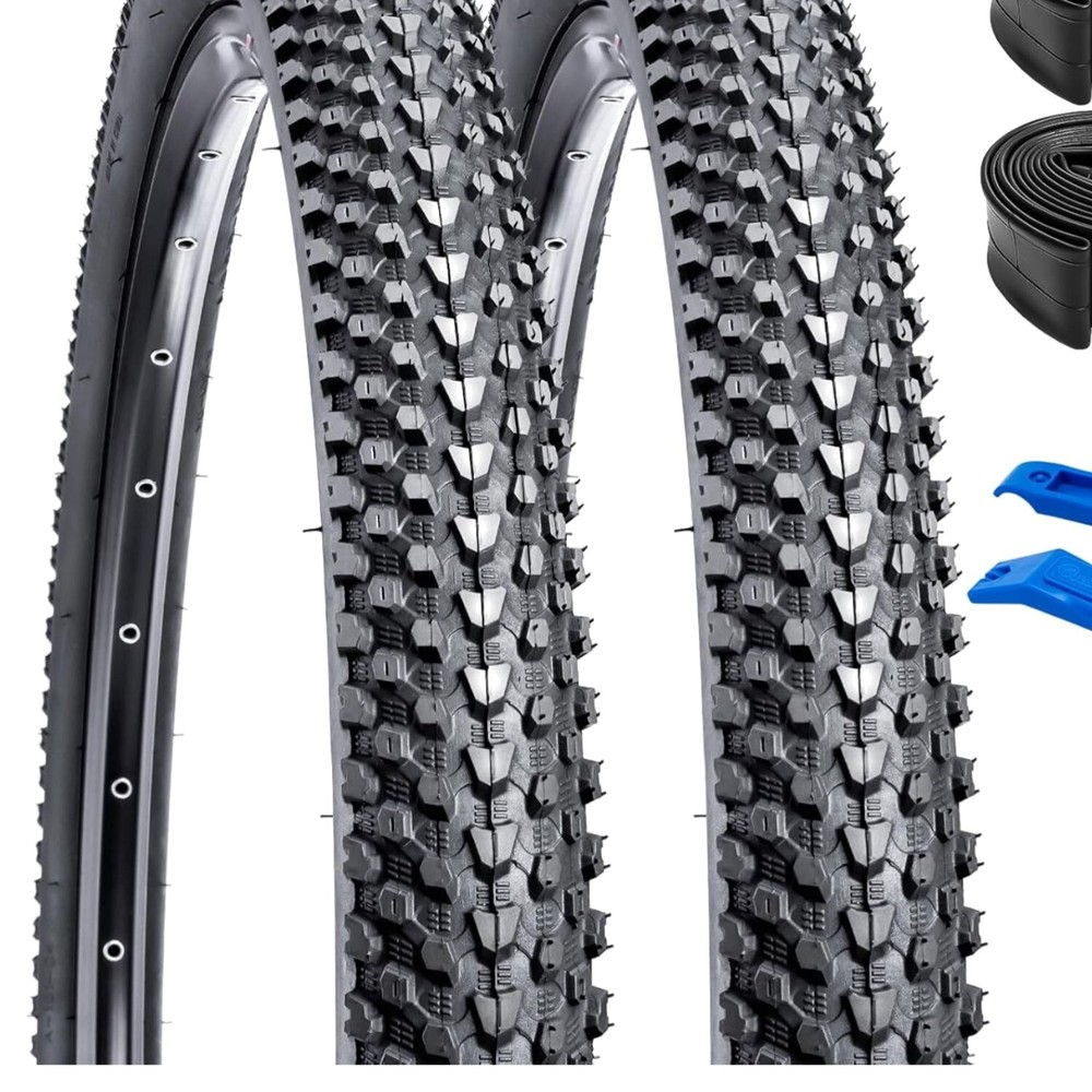 26-Inch Mountain Bike Tires & Heavy Duty Tubes 2-Pack for Off-Road Performance