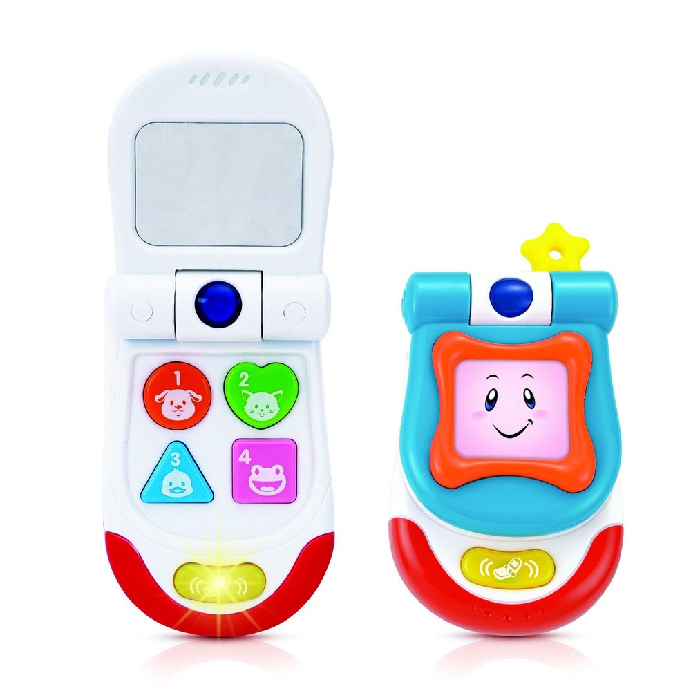 Interactive Baby Toy Flip with 4 Sound Buttons & Realistic Ringtone