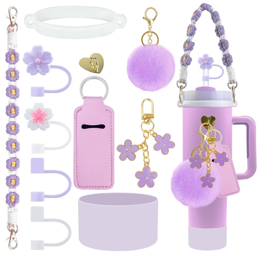 11-Piece Stanley Cup Accessories Set with Handle Strap & More