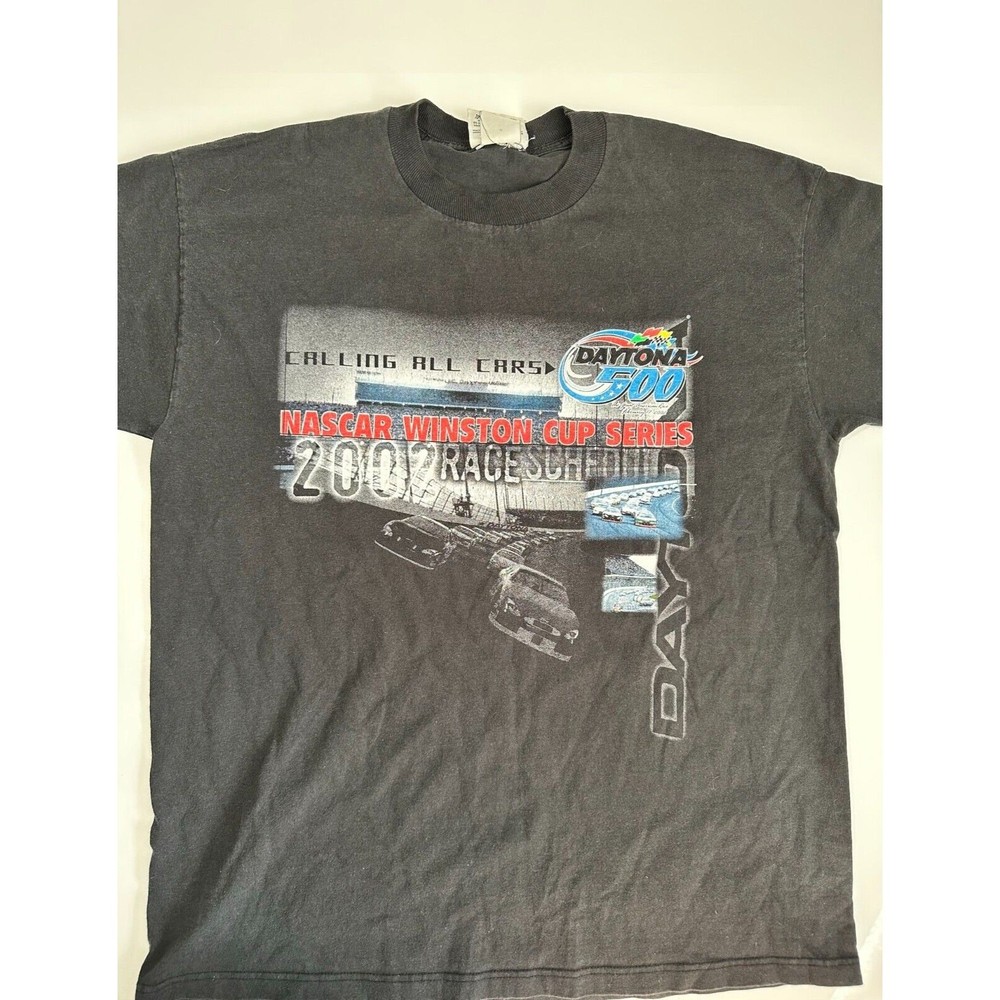 Daytona 500 NASCAR Competitors View Calling All Cars T-Shirt Men's Size L Black
