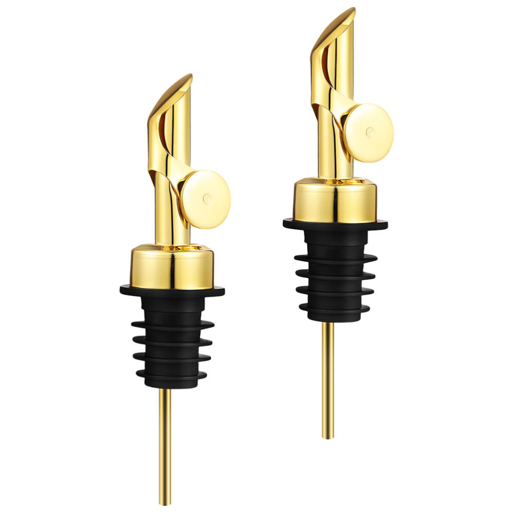 2 Pcs Cocktail Dispenser Vinegar Tapered Spout Stainless Steel Wine Pourer