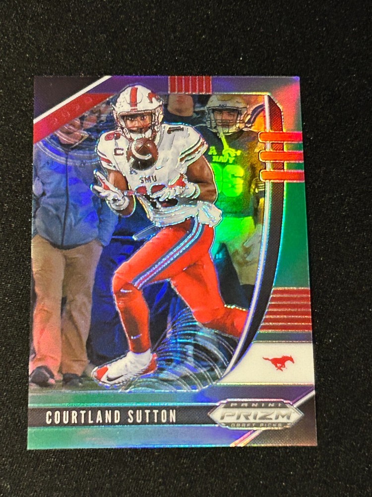 2020 Panini Prizm Draft Picks #18 Courtland Sutton Purple Green Prizm 199/199