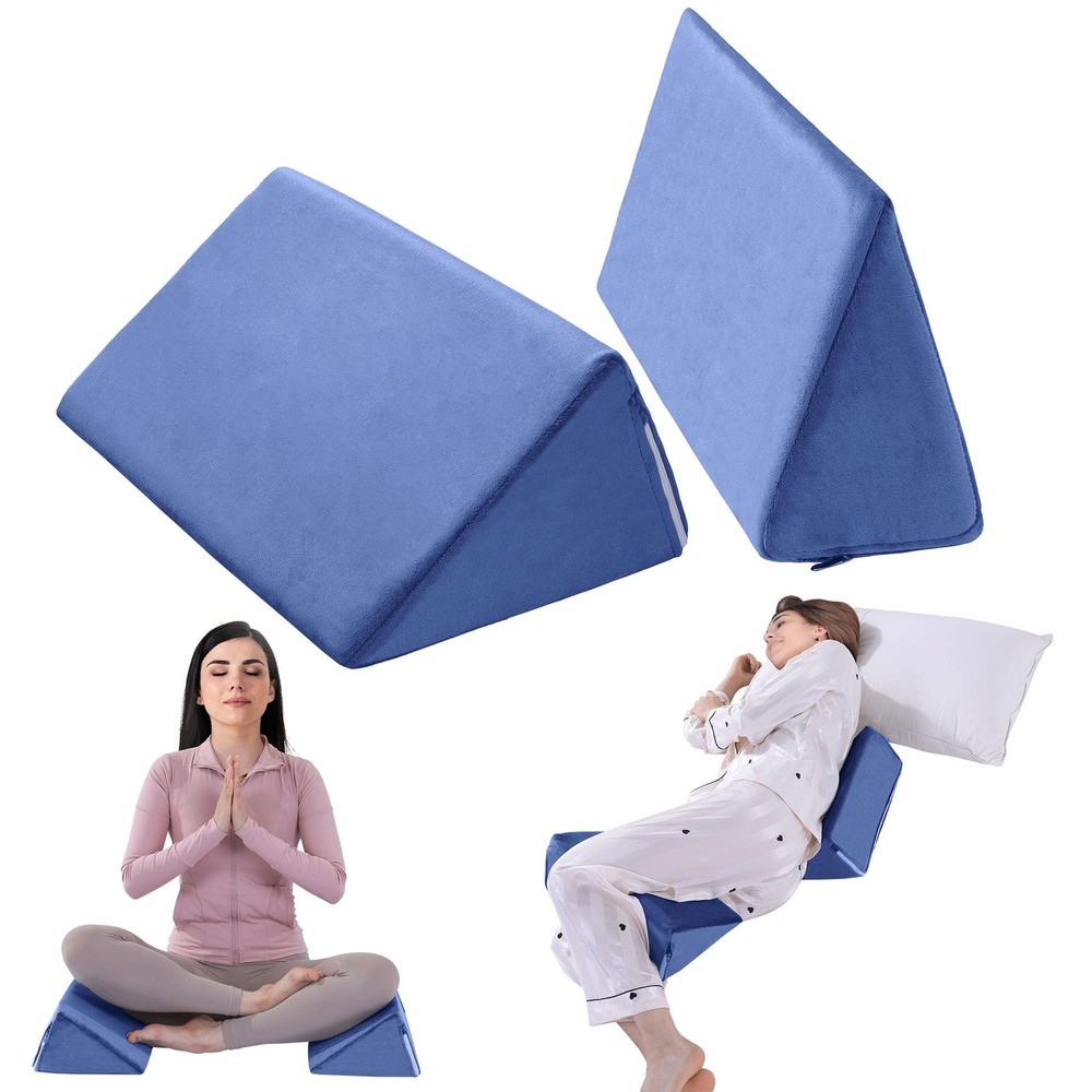 2 Pcs Small Wedge Pillows for Side Sleepers, Premium Foam Bed Support